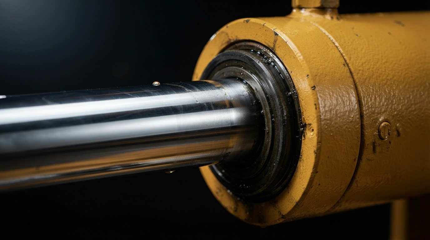 Hydramech hydraulic piston close-up